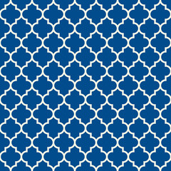Seamless surface design with ogee ornament. Oriental traditional pattern with repeated mosaic tile. Lantern shapes motif