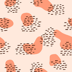 Simple abstract doodle repeat pattern design