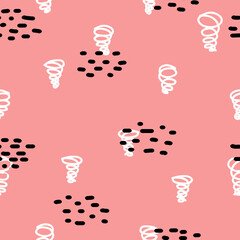 Simple tornado doodle repeat pattern design
