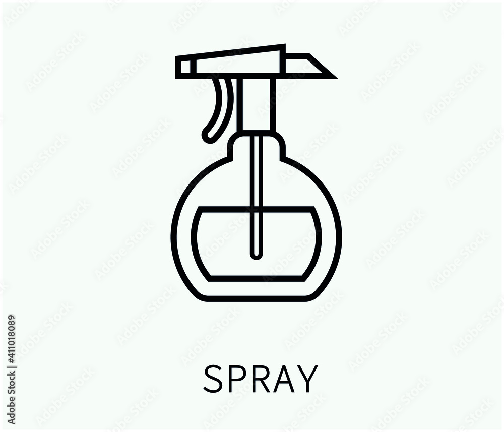 Poster spray vector icon. editable stroke. linear symbol for use on web and mobile apps, logo, print media.