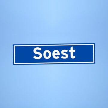Soest place name sign in the Netherlands