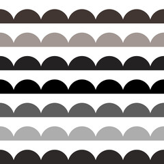 Simple scallop shape repeat pattern design