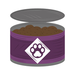 pet canned food icon on white background