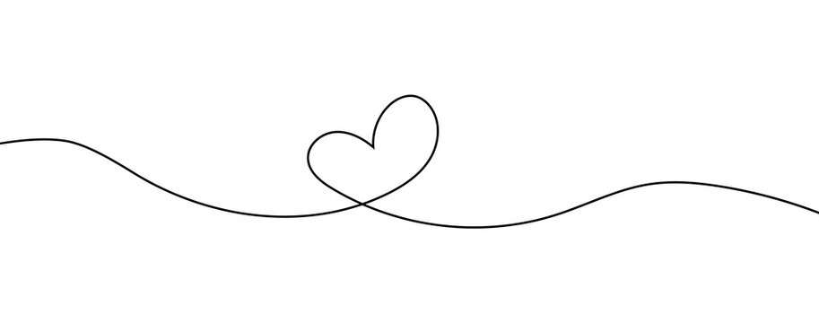 Heart sketch doodle, hand drawn heart. Vector illustration isolated on white background. Valentine's Day. Love Line