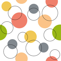 Simple round shape repeat pattern design