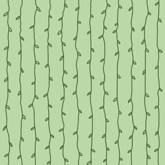 Simple leaf line repeat pattern design