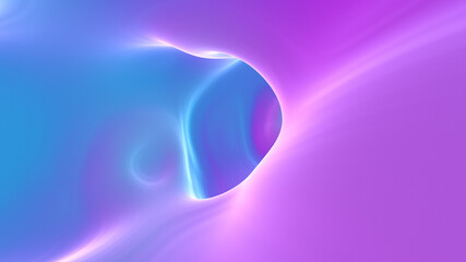 Abstract Teal and Magenta Liquid Tunnel Fly Through Background