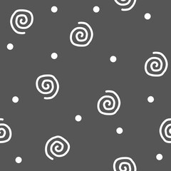 Simple spiral line repeat pattern design