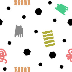 Simple abstract shape repeat pattern design