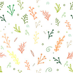 Simple basic floral element repeat pattern design