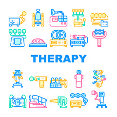 Physical Therapy Aid Collection Icons Set Vector