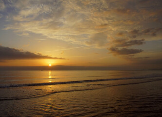 sunset over the sea
