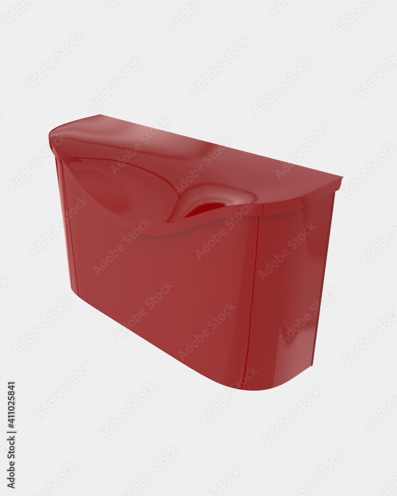 Poster mail box isolated on grey background. 3d rendering - illustration