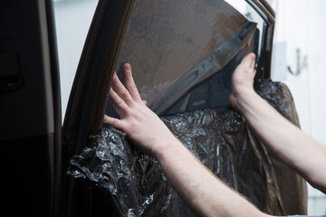 Obraz premium Tinting of car windows.Window film for car.
