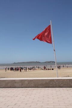 Beach Warning Red Flag