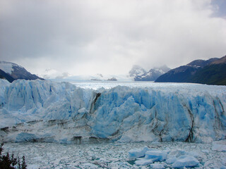 glacier in the mountains