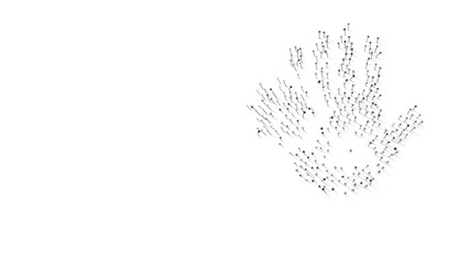 3d rendering of nails in shape of symbol of coronavirus with shadows isolated on white background