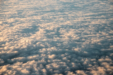 Clouds view from above. View from the plane.
