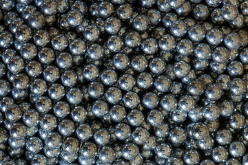 Esferas de aço amontoadas