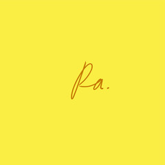 Fototapeta premium R a initial handwriting logo for identity