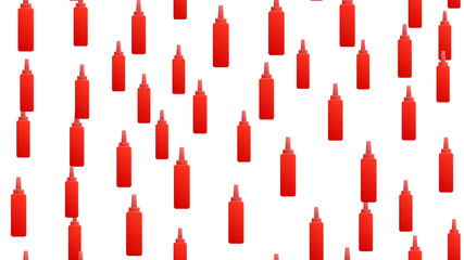 ketchup on white background, illustration, pattern. red ketchup, fast food seasoning. wallpaper for the design of a cafe and restaurant. decor of fast food. catering