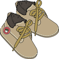 kids shoes design vector illustration