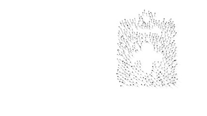 3d rendering of nails in shape of symbol of notes medical with shadows isolated on white background