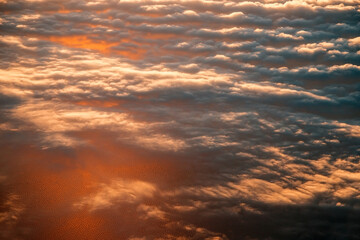 Clouds view from above. View from the plane.