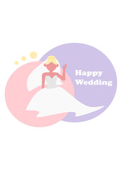 wedding,  young blonde in a wedding lush dress and veil