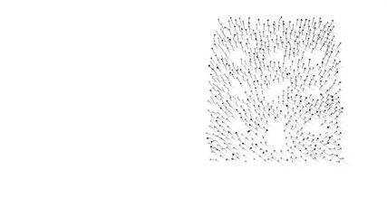 3d rendering of nails in shape of symbol of building with shadows isolated on white background