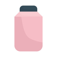 pink soap bottle on a white background