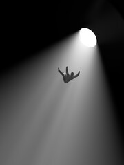man falling down into the abyss  © Photobank