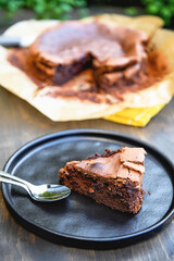 chocolate pie. Breakfast for tea