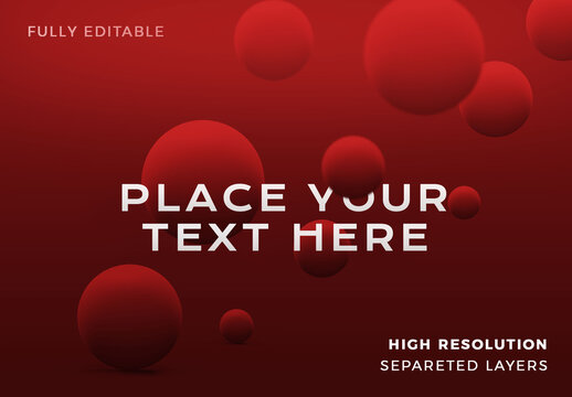 Composition of Intense Red Spheres Mockup