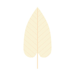 leaf with a beige color