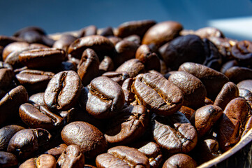 La textura del grano de café