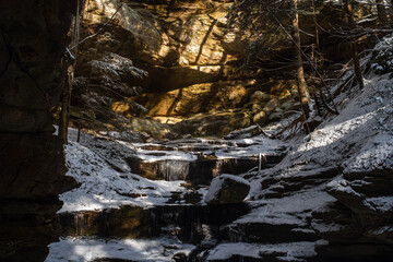 waterfall in the mountains