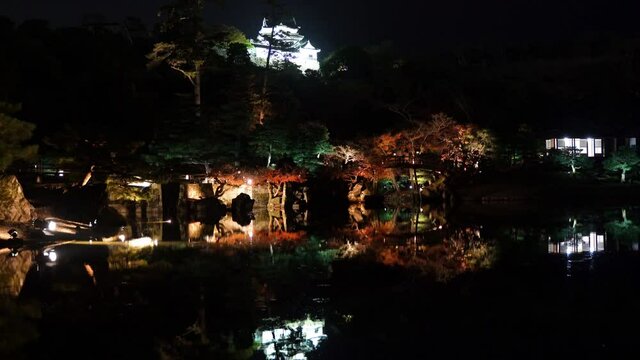 彦根城　玄宮園　ライトアップ
