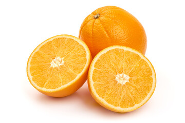 Fototapeta na wymiar Fresh orange, isolated on white background