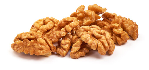 Walnut kernel, Nuts, isolated on white background