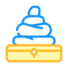 stone for relax massage color icon vector illustration