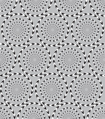 Visual illusion of rotation. Seamless background
