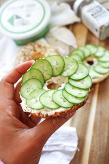 bagel with cream cheese