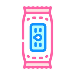 wet wipes package color icon vector illustration