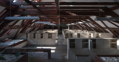 Abandoned postal bank in Budapest 