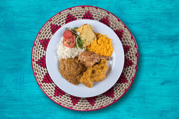 Caruru dish of typical Brazilian food from Bahia