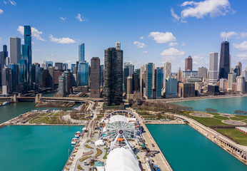 Fototapeta premium Aerial view of Navy peir