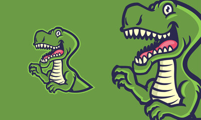 t-rex dinosaur half body illustration