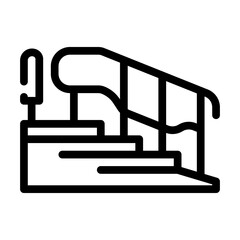 dynamic exercise ladder-bars line icon vector illustration