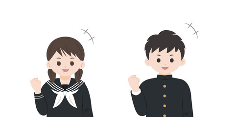 勉強する学生 やる気 授業 宿題 中高生 高校生 中学生 男女 モチベーション イラスト素材 Boy Canvas Print B Senryu